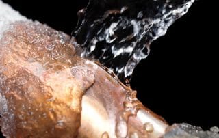 Leaking frozen pipe