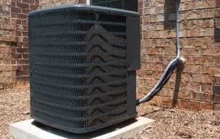 Air conditioning unit outside a home